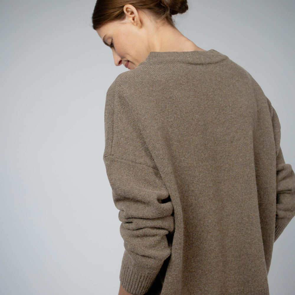 
                  
                    CRISTA V-NECK CASHMERE SWEATER IN FAWN
                  
                
