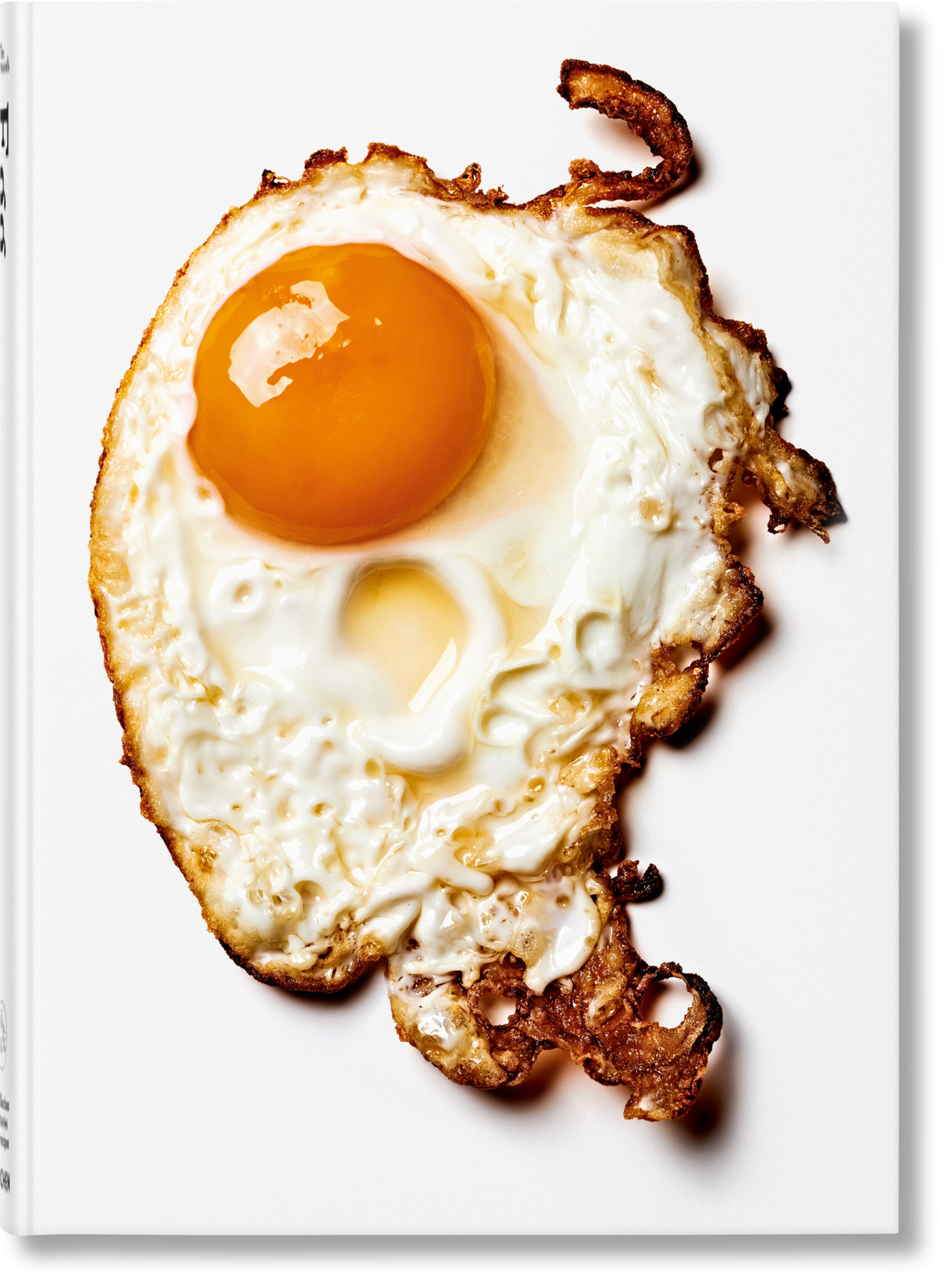 Fried egg on a white background