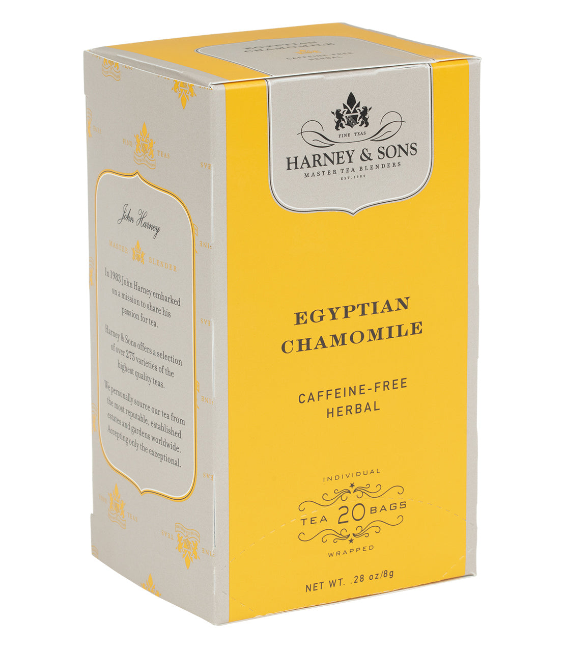 yellow box of Harney & Sons Egyptian Chamomile 20 bags 