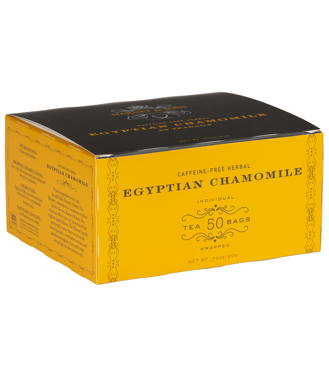 yellow box of Egyptian chamomile - 50 bags 