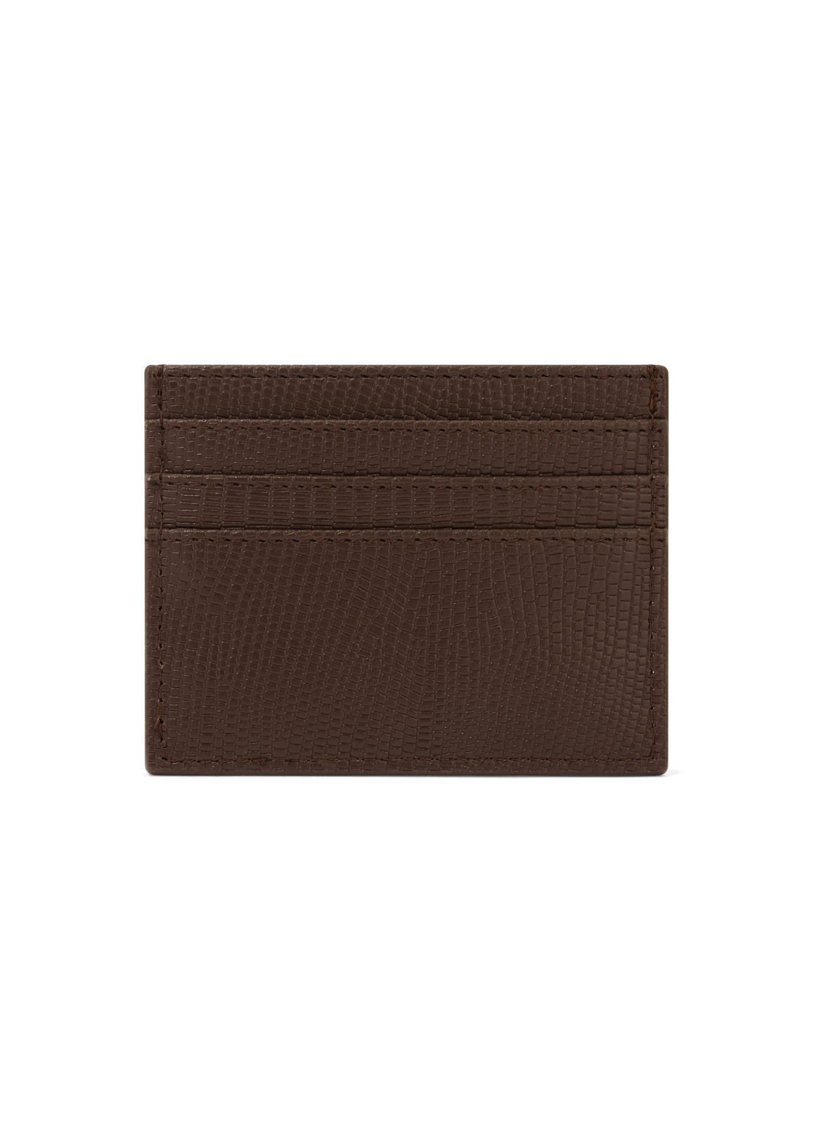 Brown textured cardholder on a white background