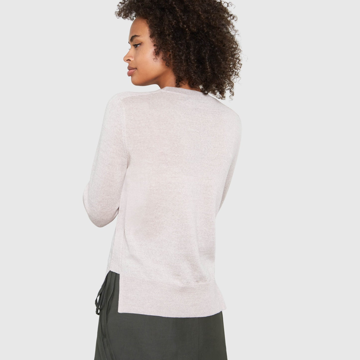 
                  
                    ELLEN NOTCHED NECKBAND MERINO WOOL SWEATER IN MARCONA
                  
                