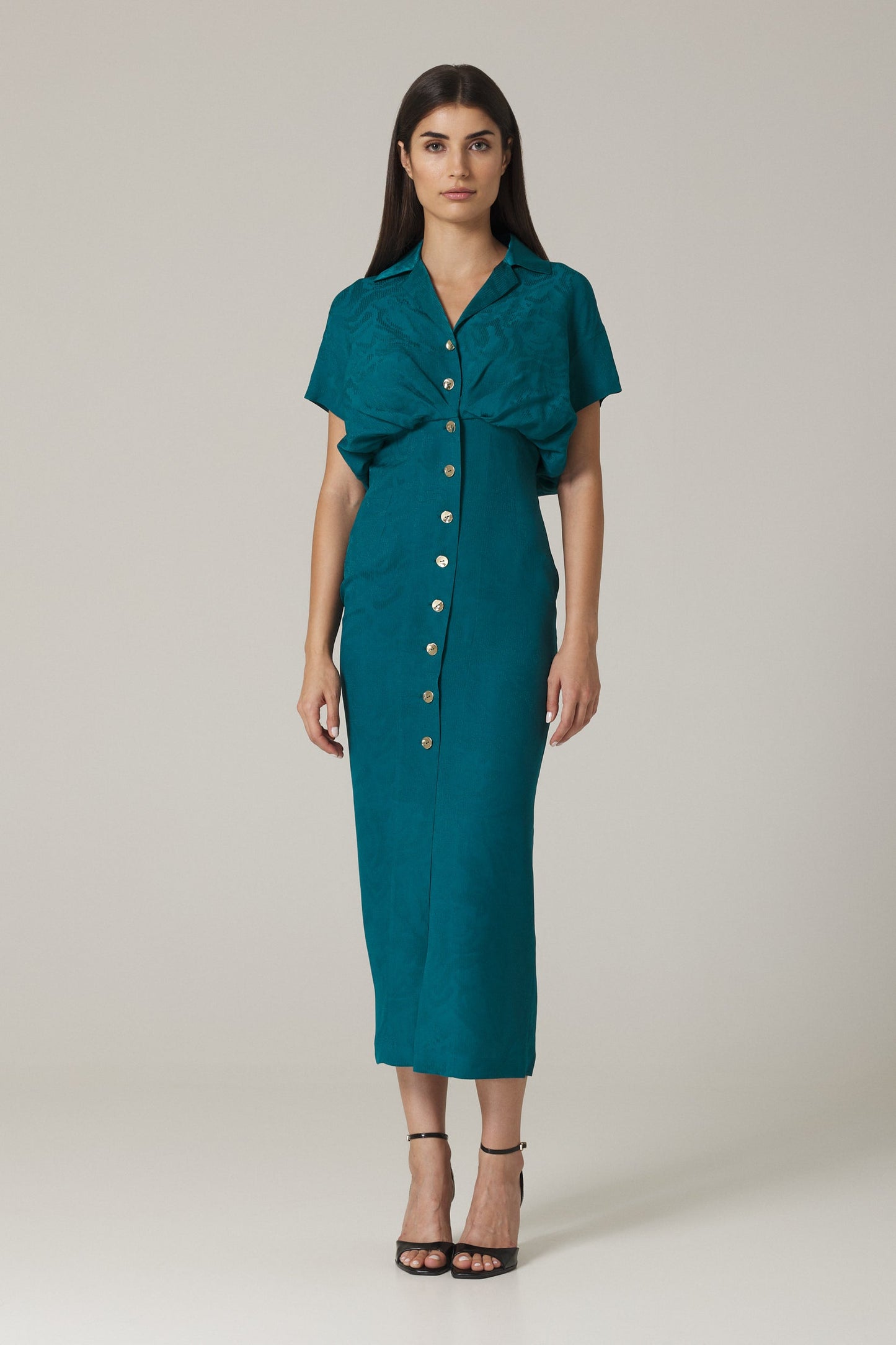 AIDA SHIRT DRESS IN CAPRI BLUE 0 / CAPRI BLUE