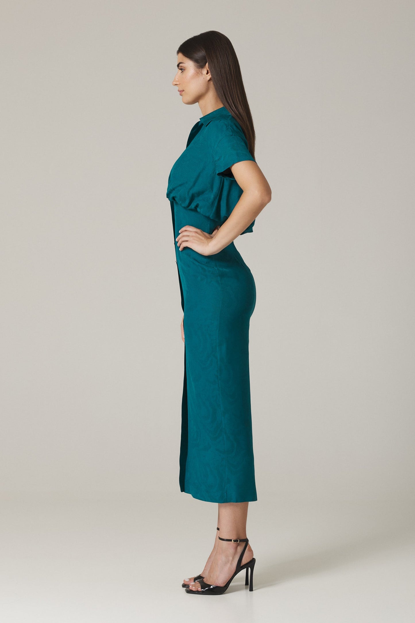 AIDA SHIRT DRESS IN CAPRI BLUE 0 / CAPRI BLUE AIDA SHIRT DRESS IN CAPRI BLUE 0 / CAPRI BLUE
