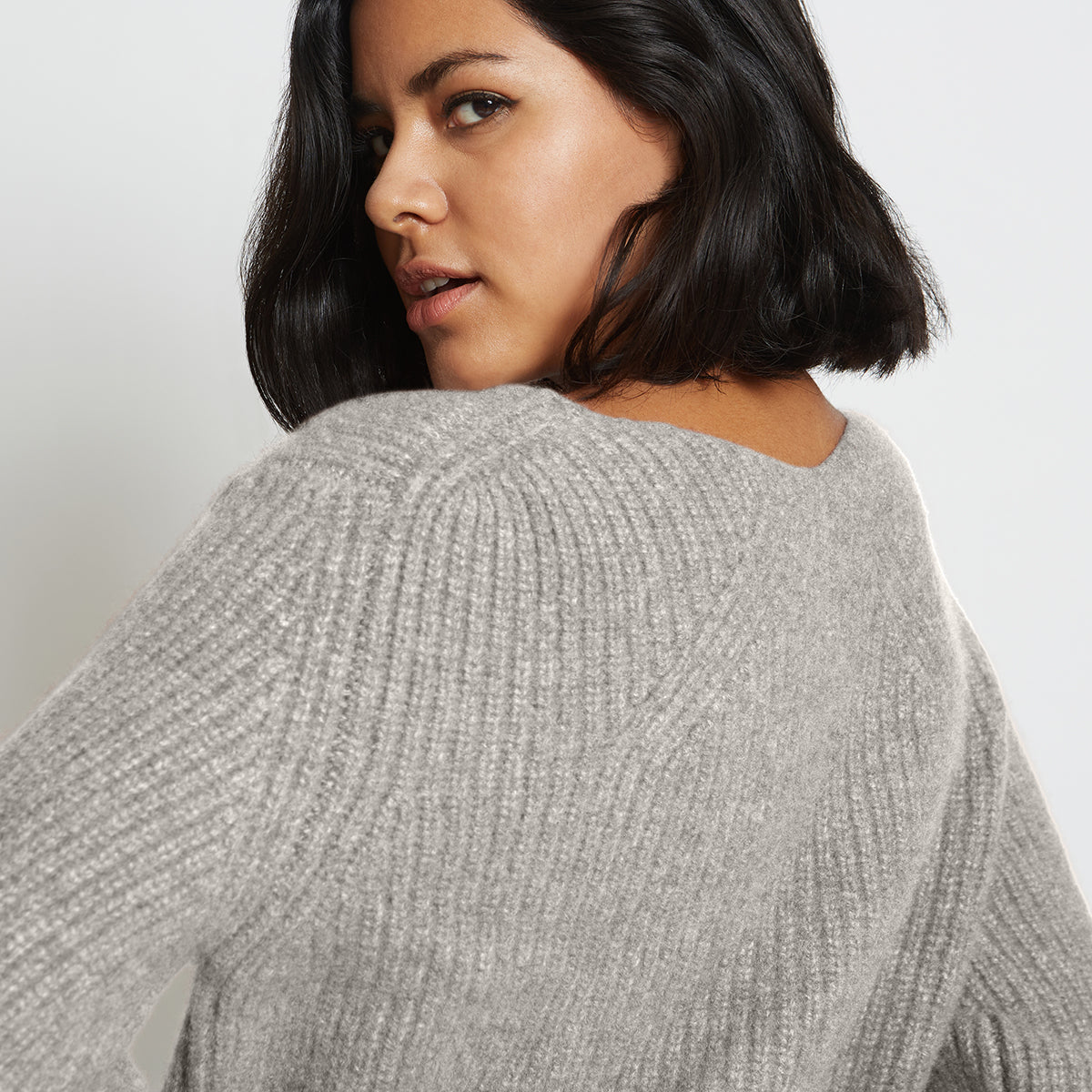 
                  
                    KAYA RIBBED PURE CASHMERE SWEATER IN GRANITE
                  
                