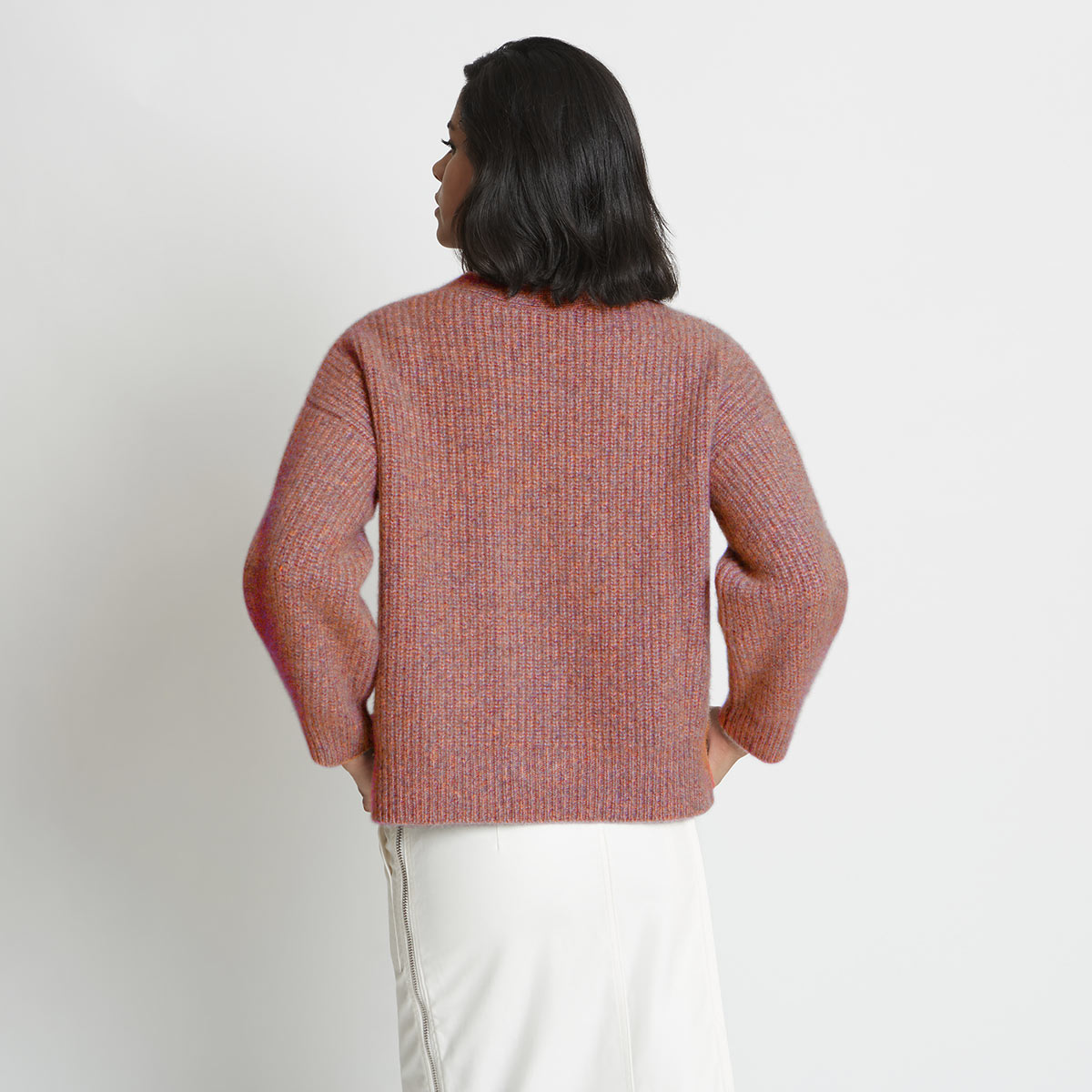 
                  
                    ALIX RIBBED PURE CASHMERE CARDIGAN IN RED AGATE
                  
                