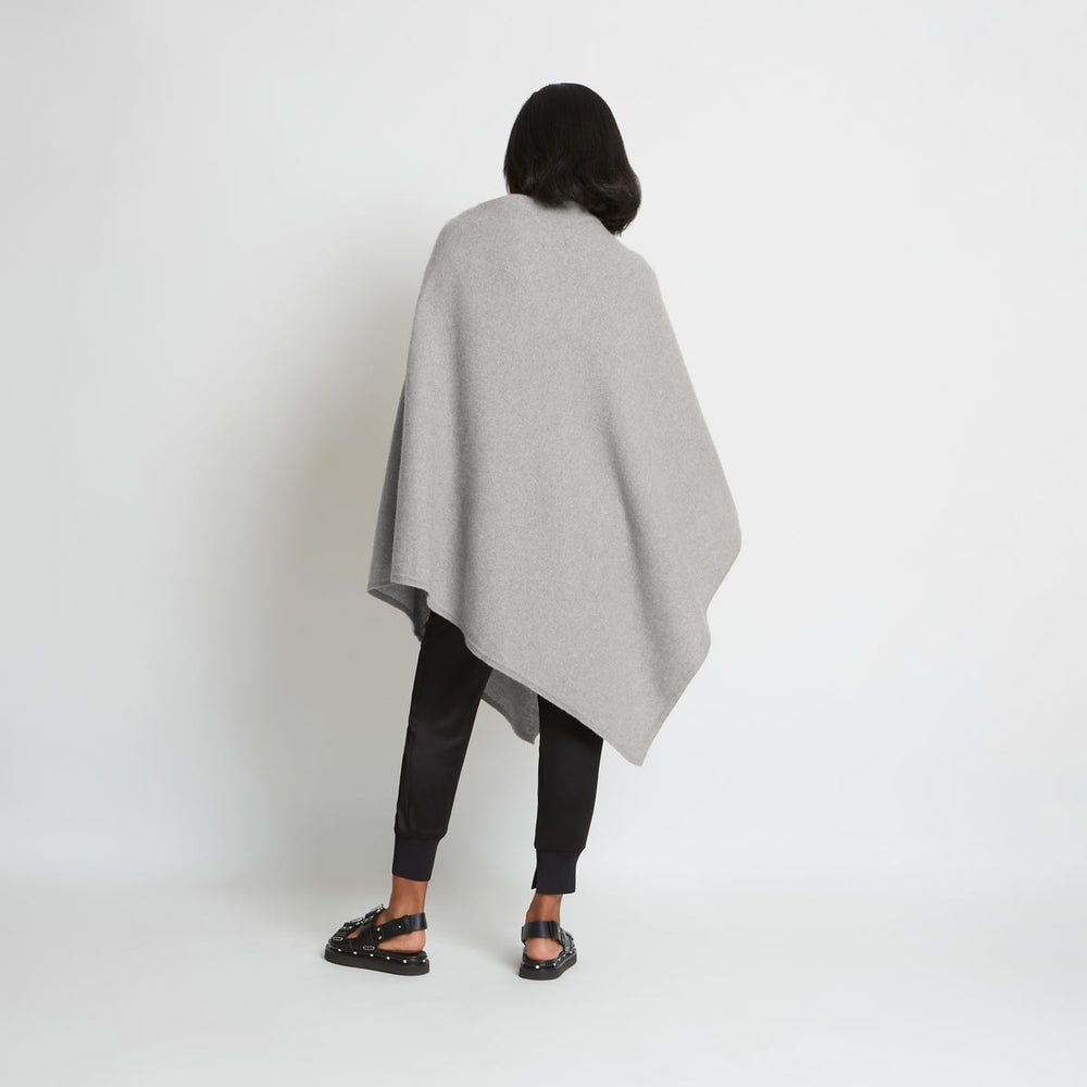 
                  
                    JENICA OVERSIZED CASHMERE CAPE PONCHO IN HEATHER GREY
                  
                