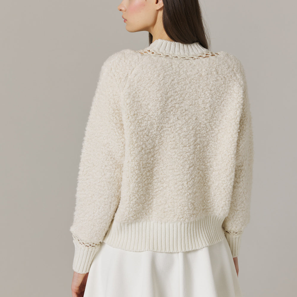 
                  
                    CRISTINA FURRY PULLOVER SWEATER IN CREAM
                  
                