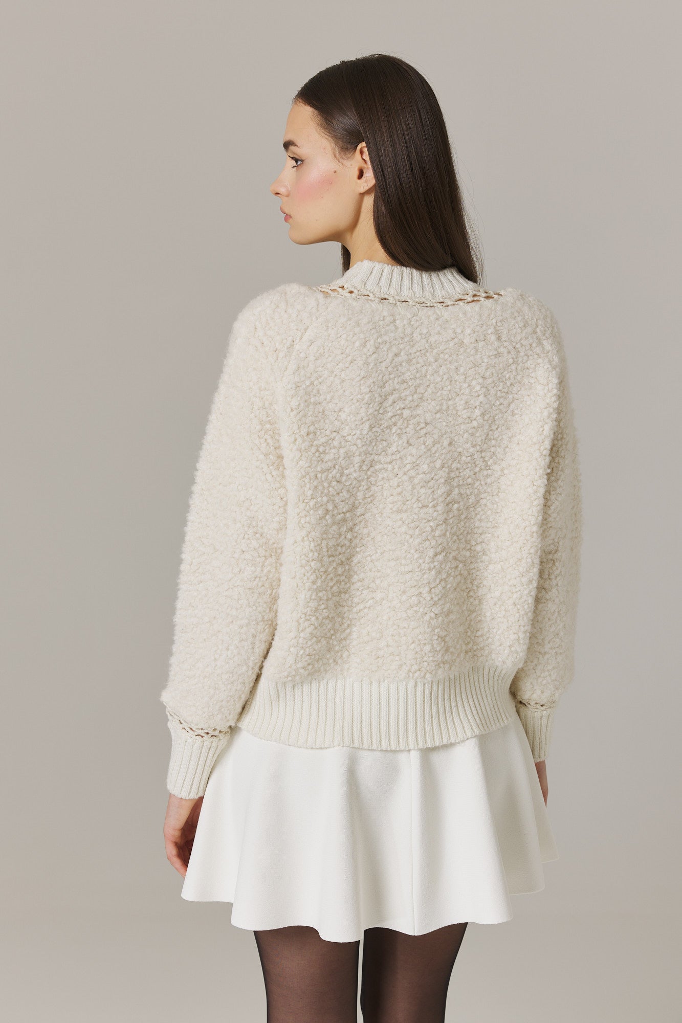 
                  
                    CRISTINA FURRY PULLOVER SWEATER IN CREAM
                  
                