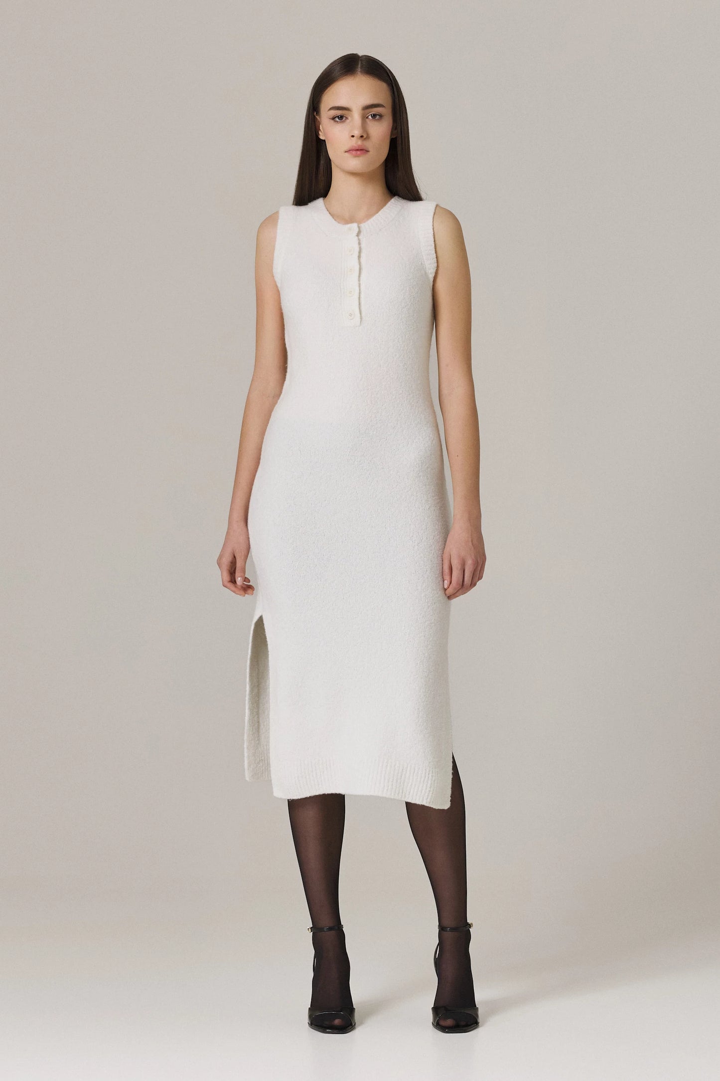 PATRICIA CASHMERE BOUCLE DRESS IN SUGAR 0 / SUGAR PATRICIA CASHMERE BOUCLE DRESS IN SUGAR 0 / SUGAR