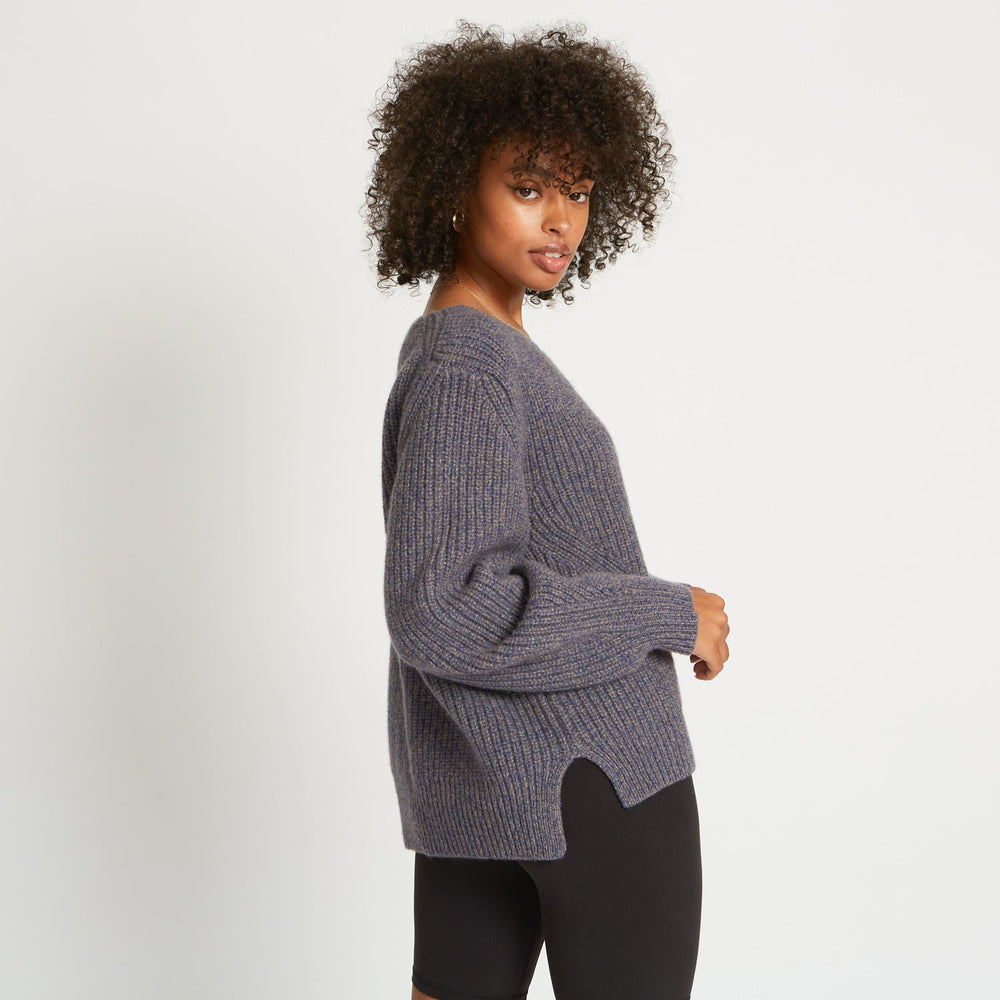 
                  
                    KAYA RIBBED PURE CASHMERE SWEATER IN COBALT STONE
                  
                