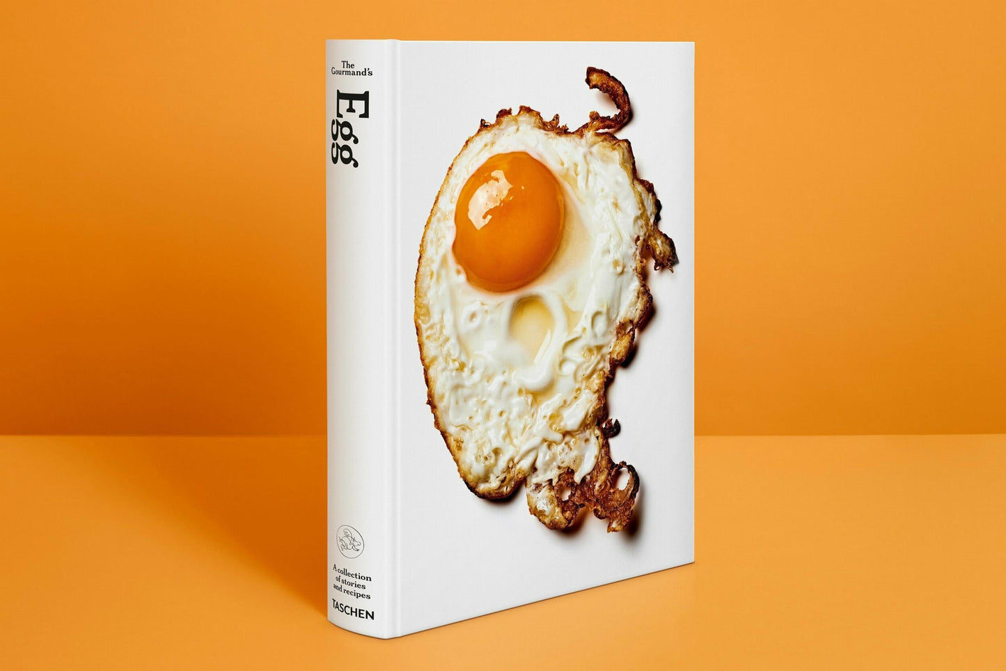 Book cover with an image of a fried egg on a white background