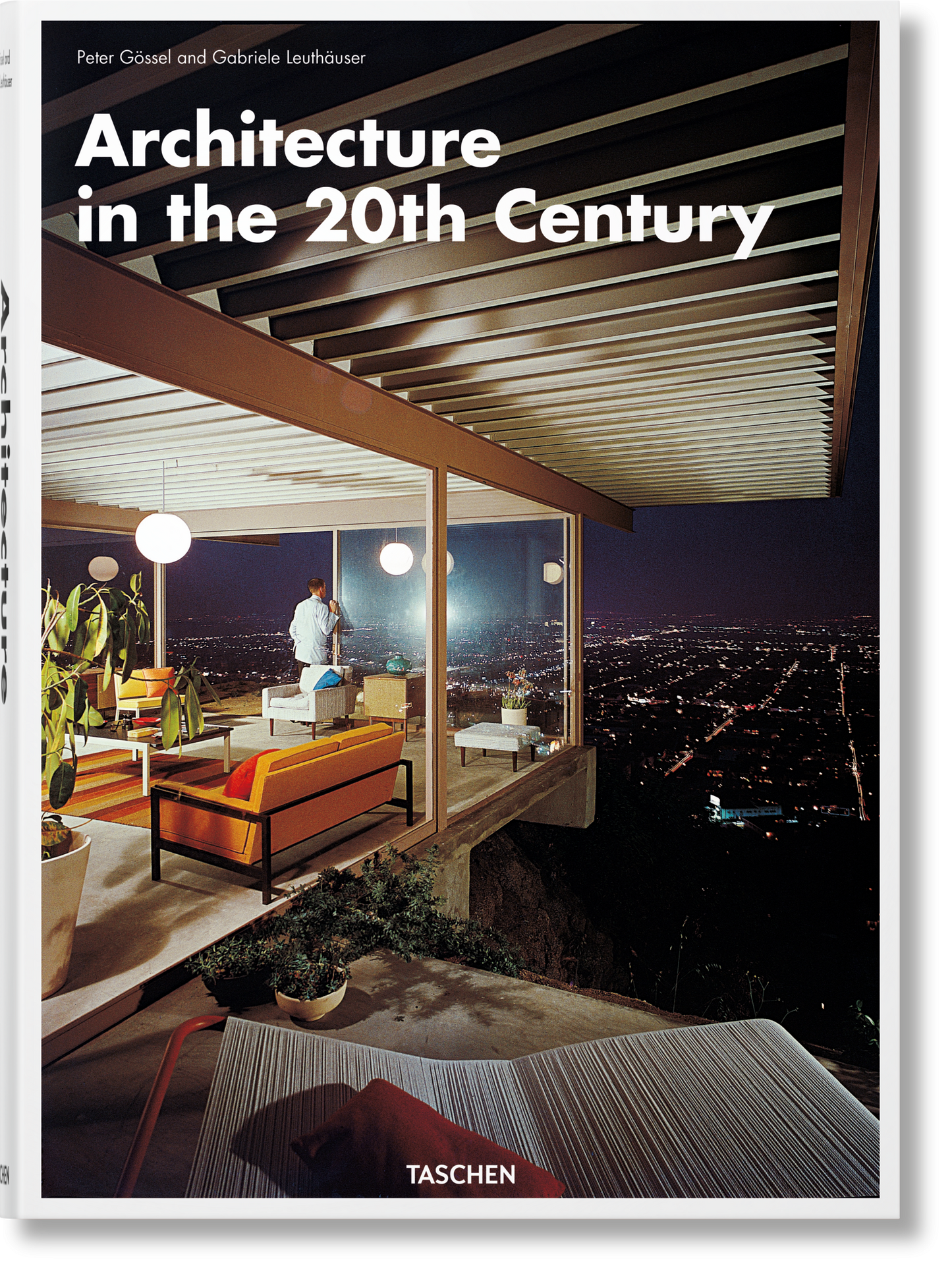 Book cover of 'Architecture in the 20th Century' by Taschen with a modern architectural design.