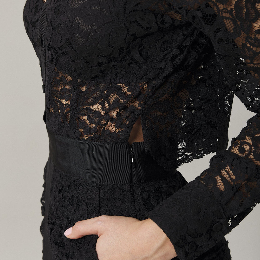 
                  
                    CRISTINA LACE SHIRT DRESS IN BLACK
                  
                