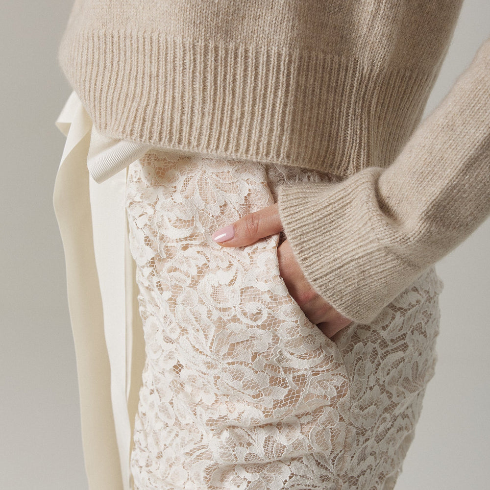 
                  
                    KATIA LACE SKIRT IN SUGAR
                  
                