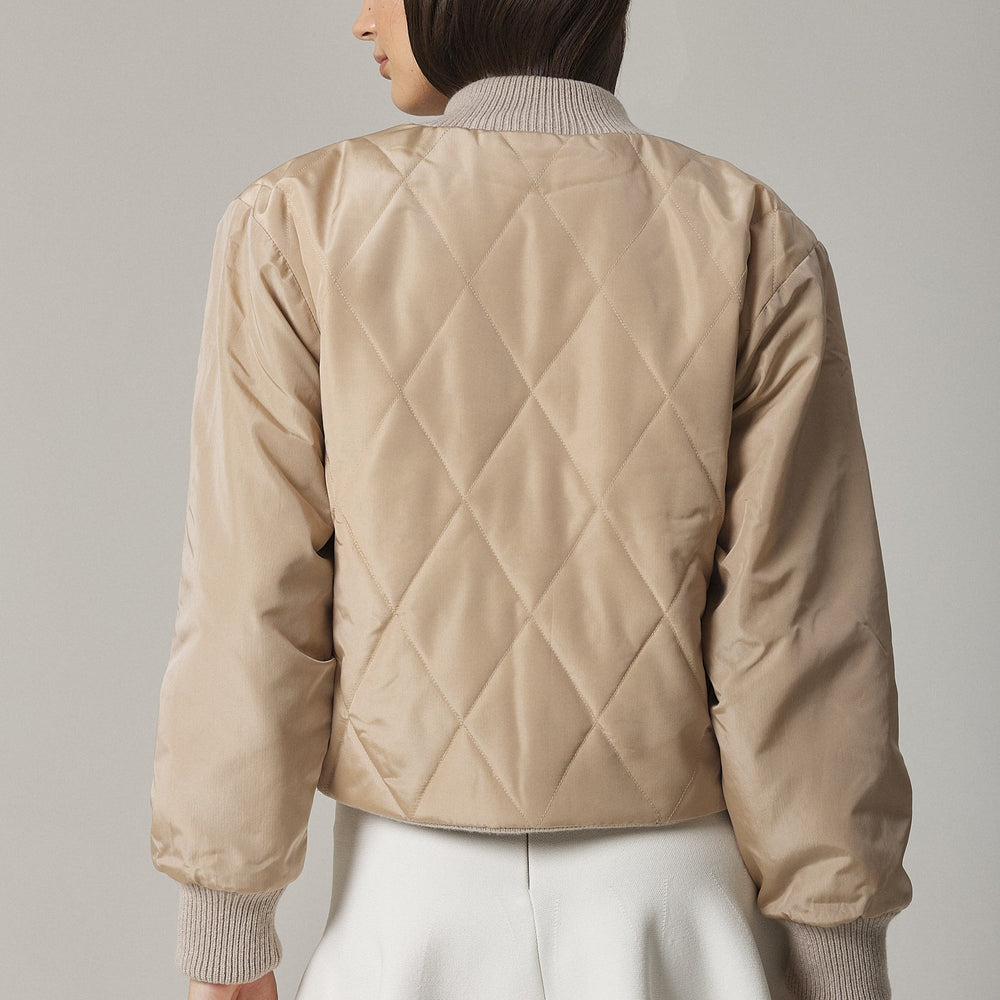 
                  
                    JAIME CASHMERE BLEND REVERSIBLE FLIGHT JACKET IN OAT
                  
                