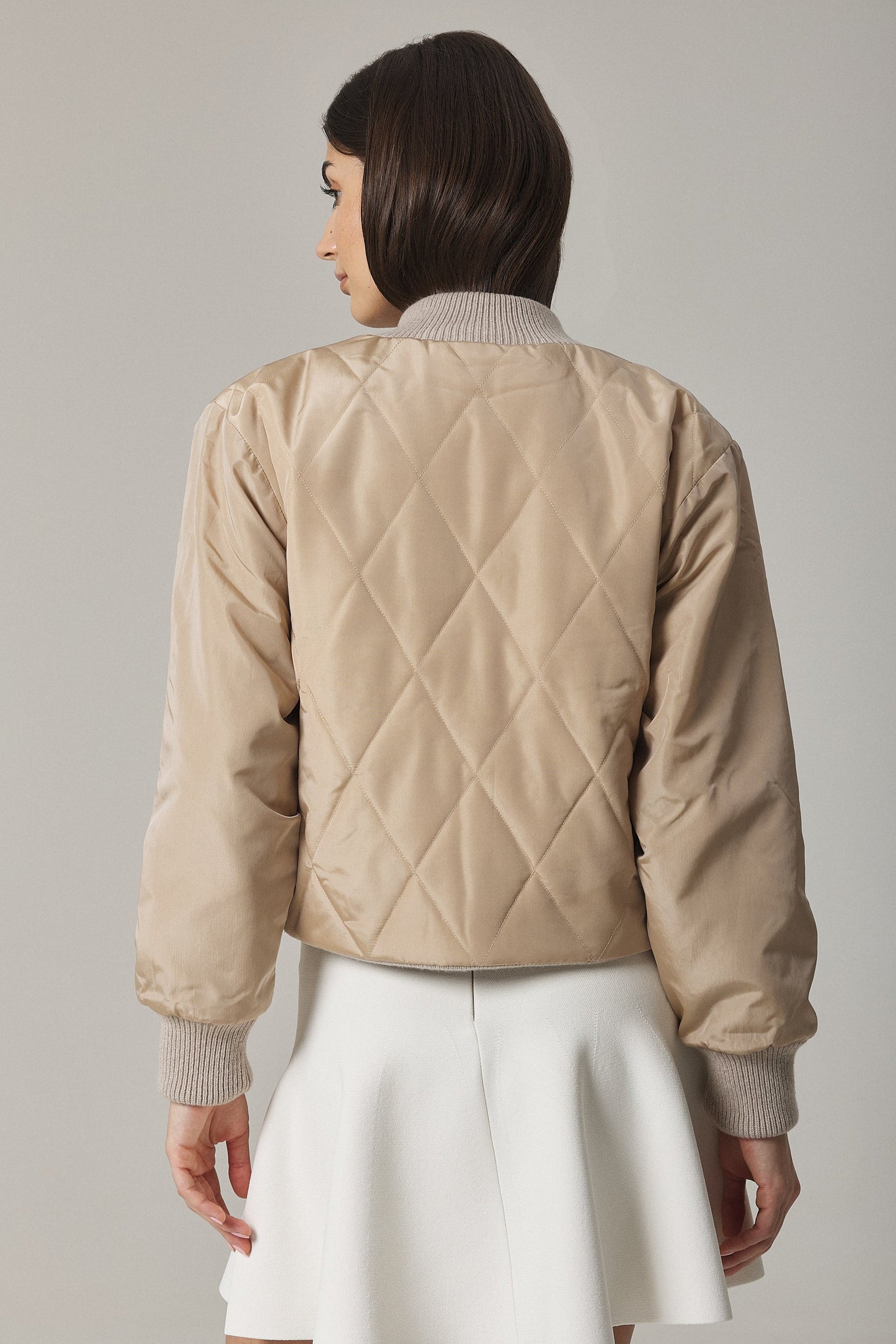 
                  
                    JAIME CASHMERE BLEND REVERSIBLE FLIGHT JACKET IN OAT
                  
                