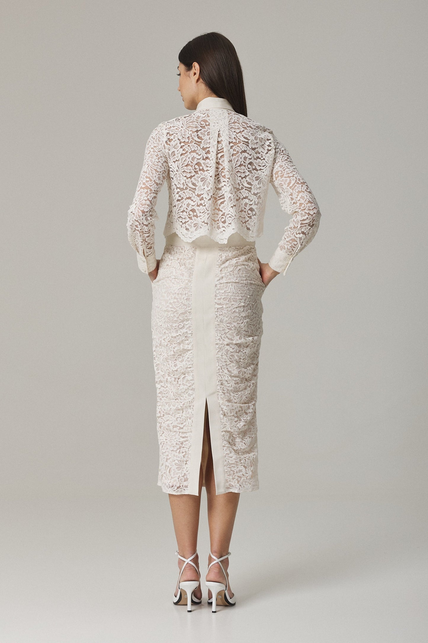 Santicler Women's Cristina Lace SHIRT Dress - Natural - Casual dresses Santicler Women's Cristina Lace SHIRT Dress - Natural - Casual dresses