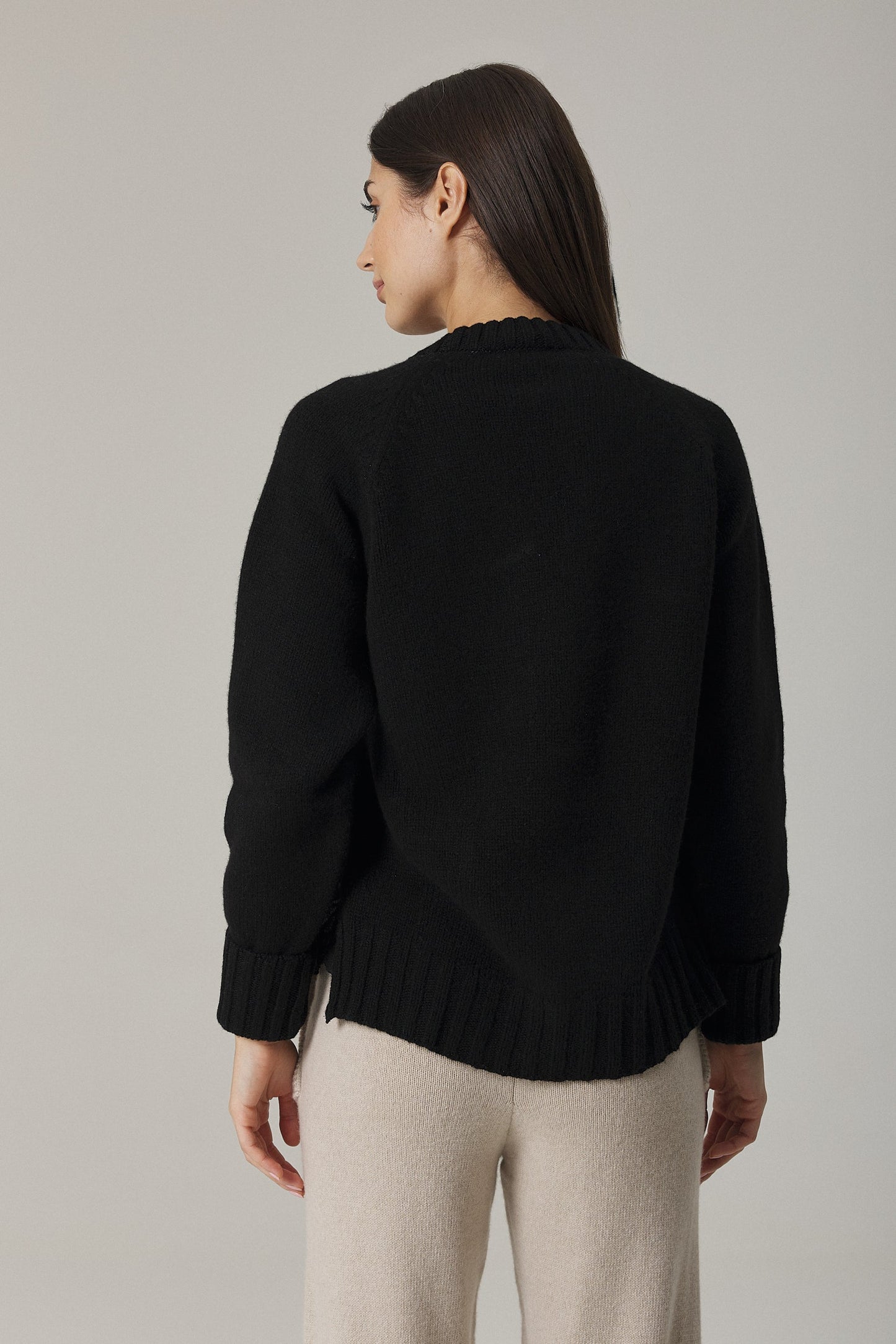 
                  
                    BROOK CASHMERE BLEND CARDIGAN WITH LACE INSERTS IN BLACK
                  
                