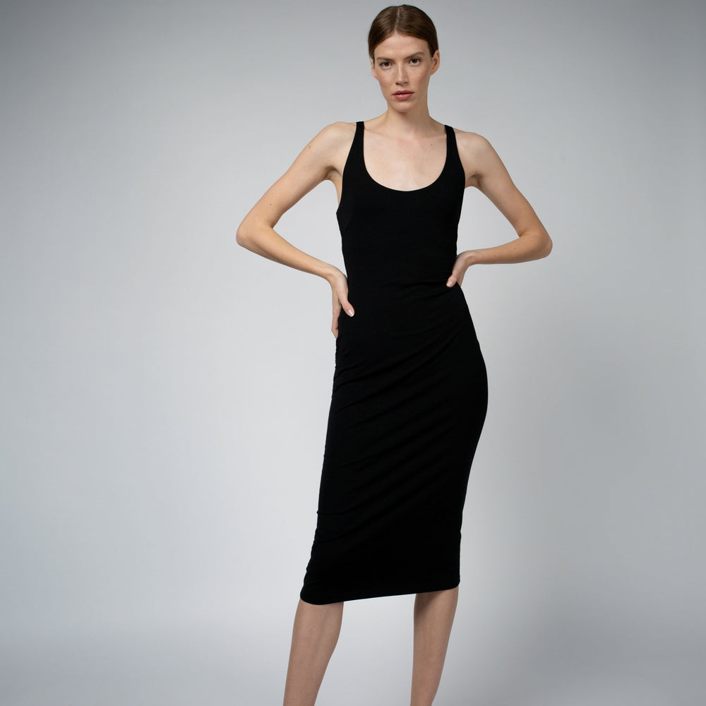 
                  
                    ASTRID ORGANIC COTTON DRESS WITH BUILT IN BRA IN BLACK
                  
                
