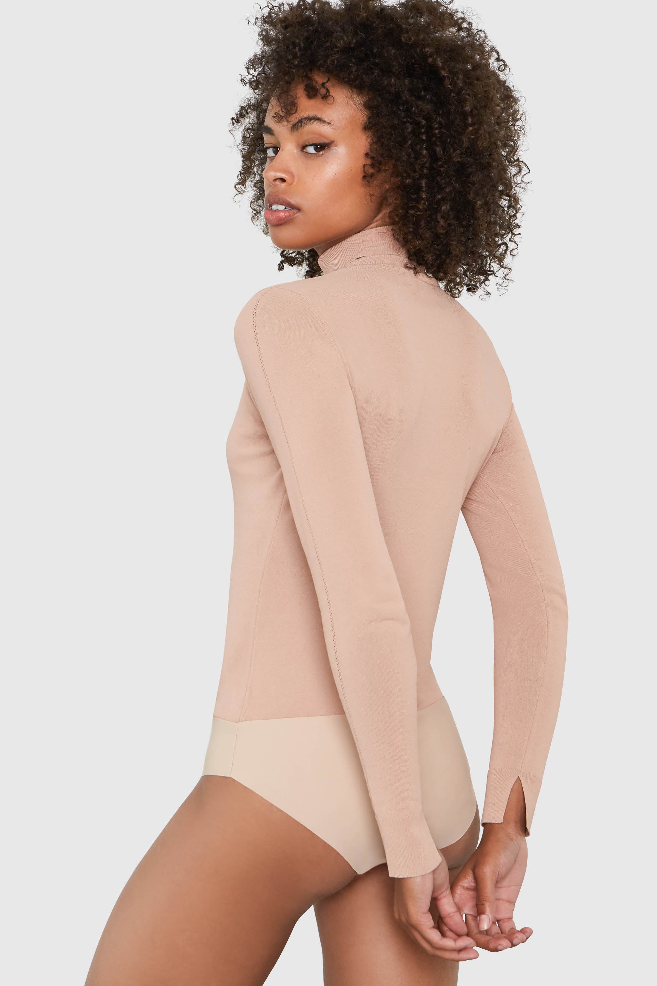 Beige long sleeve bodysuit online