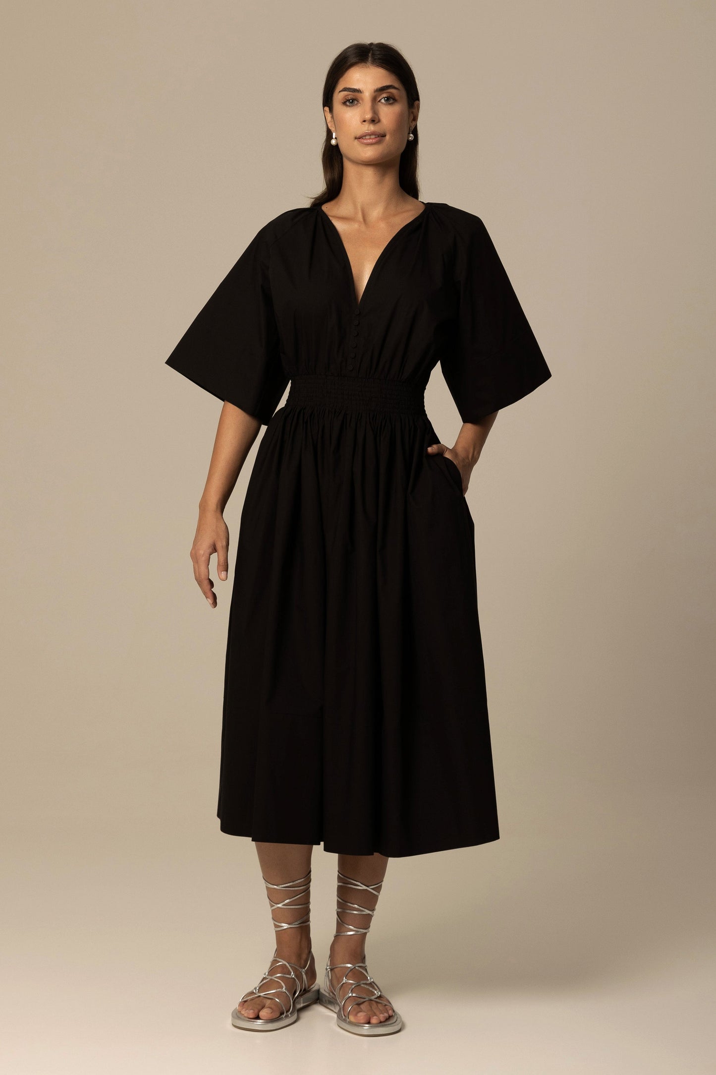 
                  
                    ANIA ORGANIC COTTON SHIRT DRESS IN BLACK
                  
                
