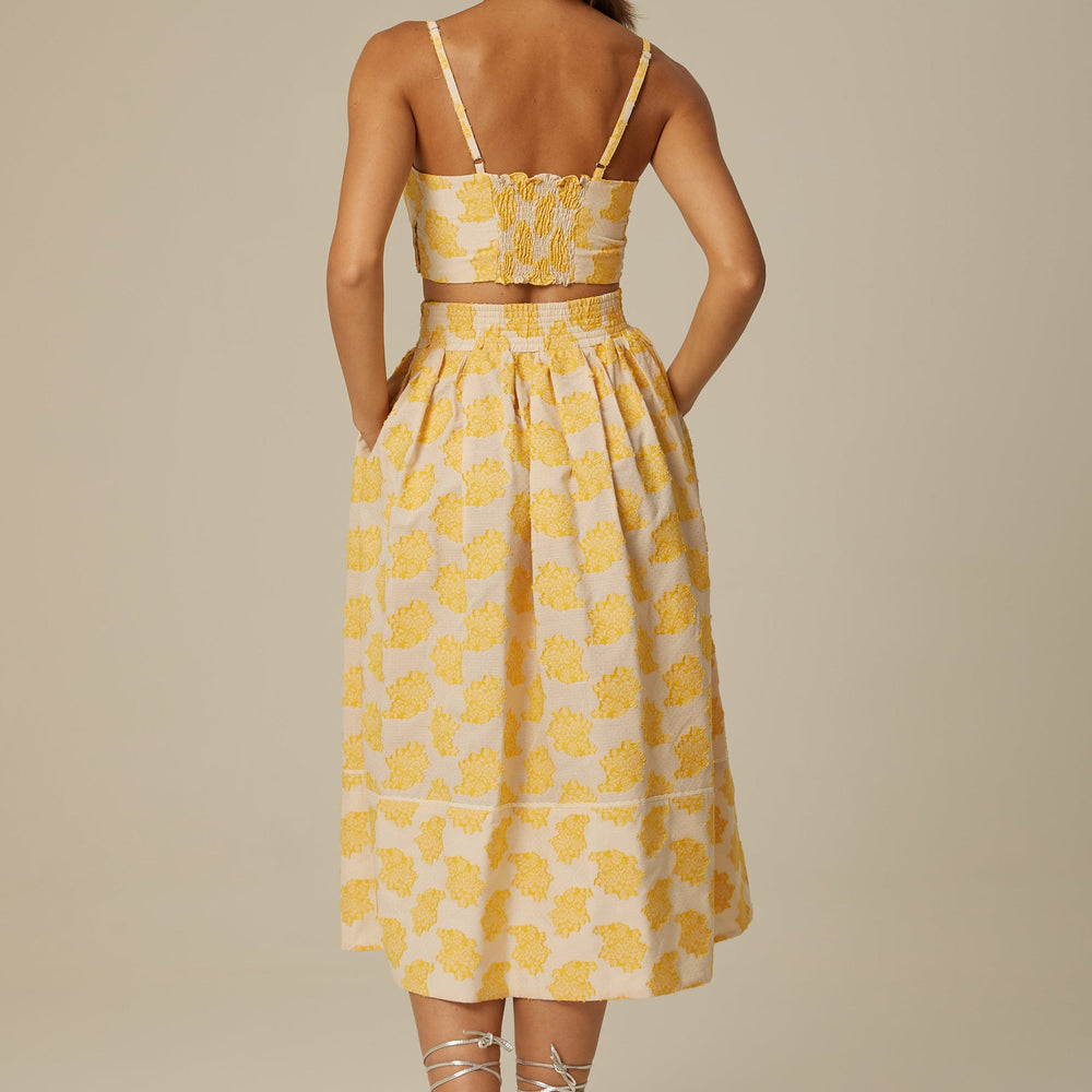 
                  
                    SOFIA FULL COTTON SKIRT IN YELLOW FLORAL
                  
                